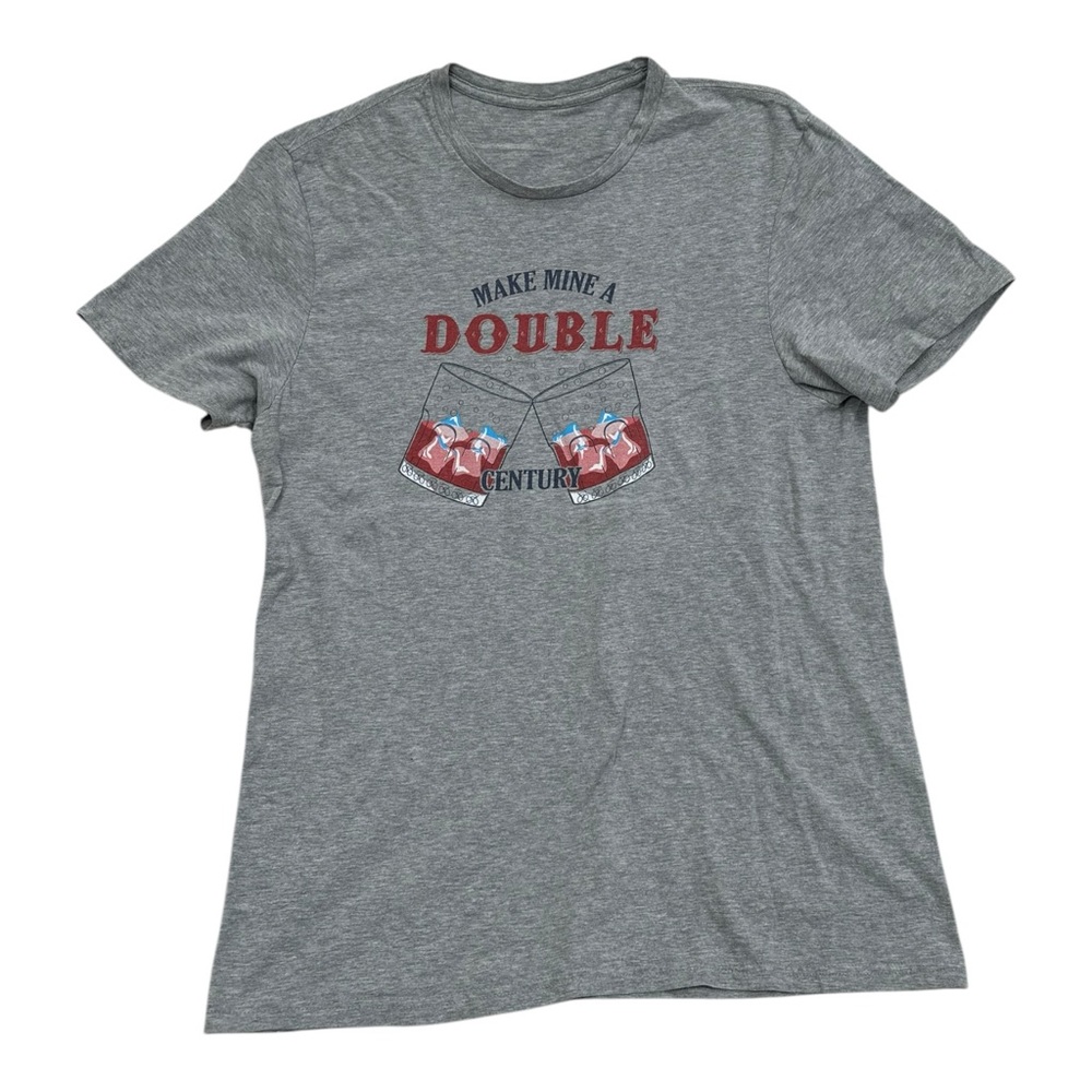 Planet Ultra Make Mine A Double Century Please Cycling Tee - Adult Size Large